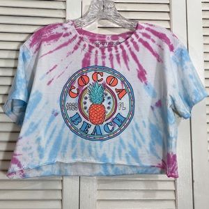 Southern Spirit Tie Dye Cocoa Beach Crop Tee